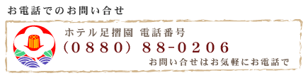 お電話でのお問い合せ　0880-88-0206